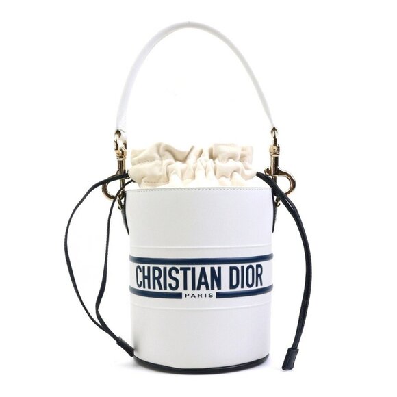 DIOR White Leather Shoulder Bag - Picture 1 of 5
